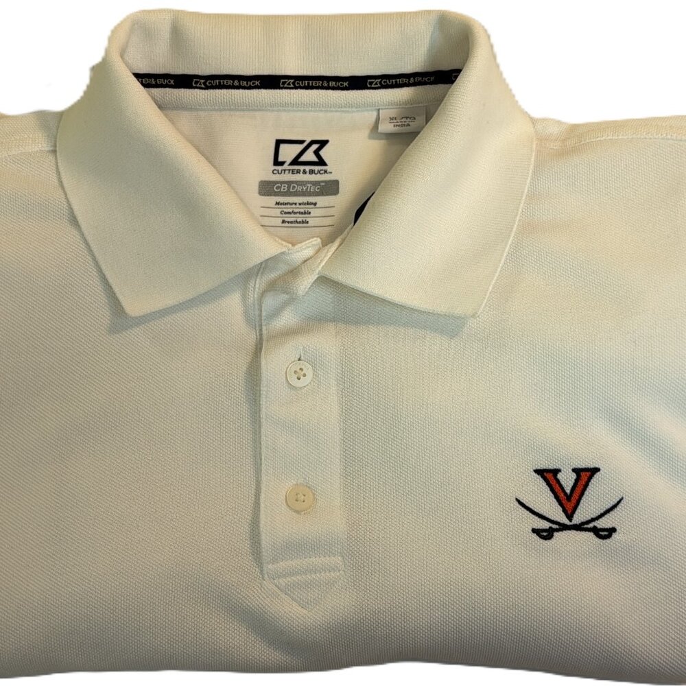 Virginia Tech Cutter & Buck Polo XL CB DryTek Moisture Wicking Breathable Comfy